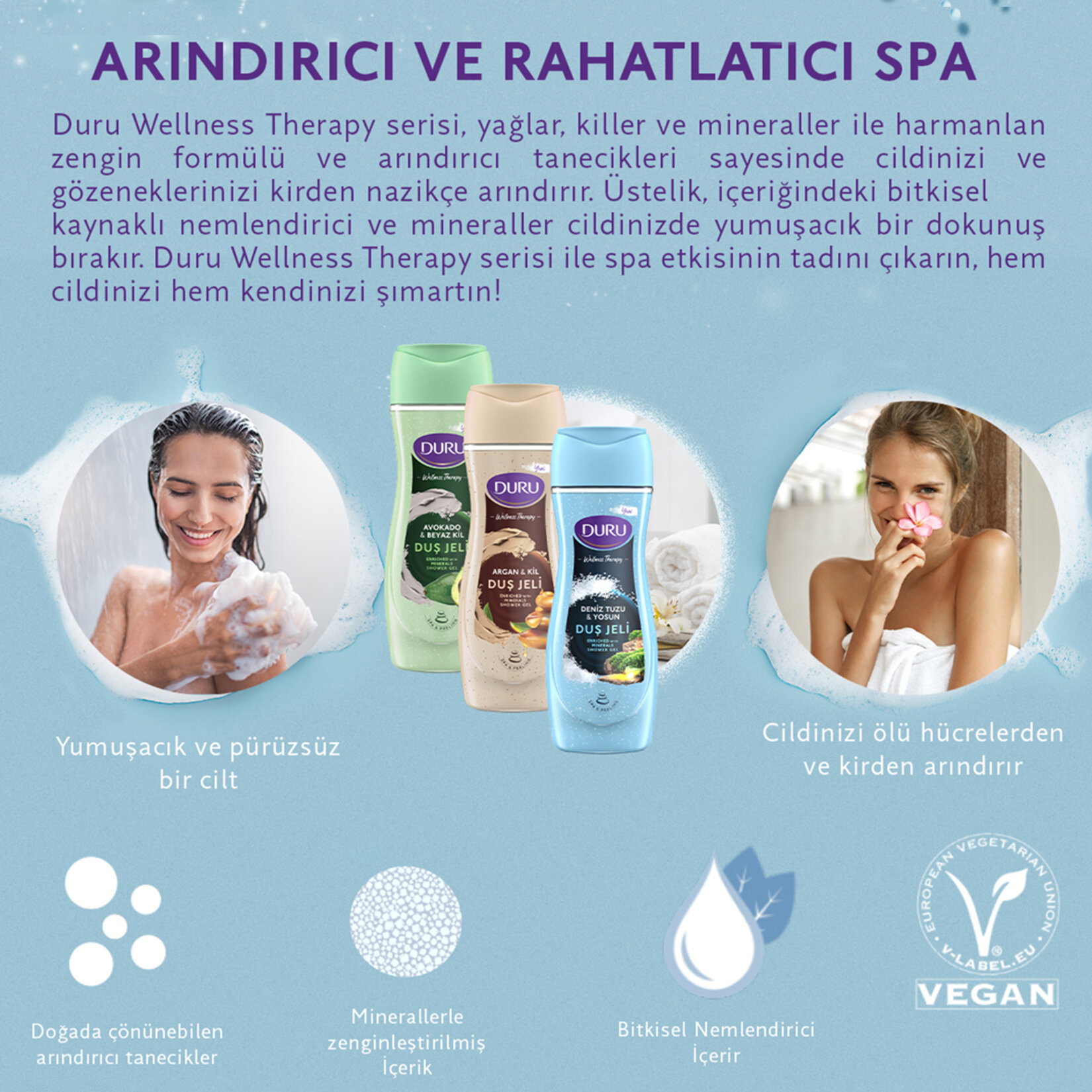 Duru Welness Therapy Deniz Tuzu Yosun Duş Jeli 450 Ml - Görsel 2