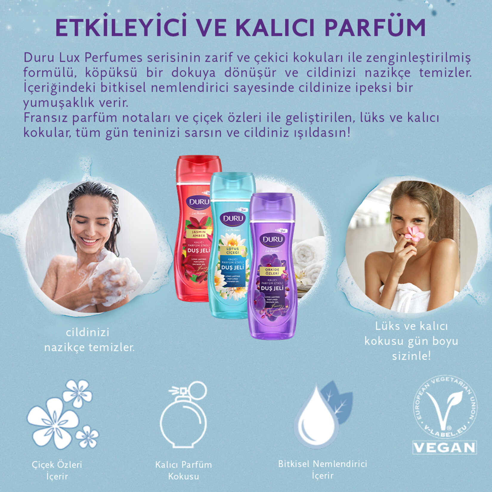 Duru Lux Perfumes Orkide Özleri Duş Jeli 450 Ml - Görsel 2