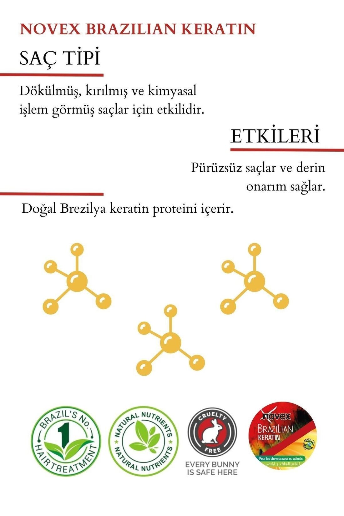 Novex Brezilya Keratini İçeren Saç Maskesi 400 G - Görsel 2