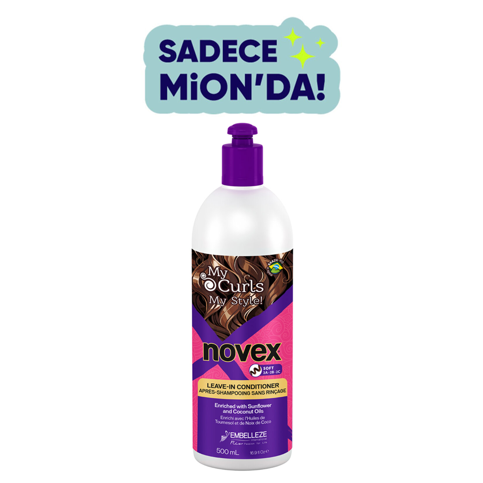 Novex Dalgalı Saçlar İçin Durulanmayan Krem 500 Ml - Görsel 1