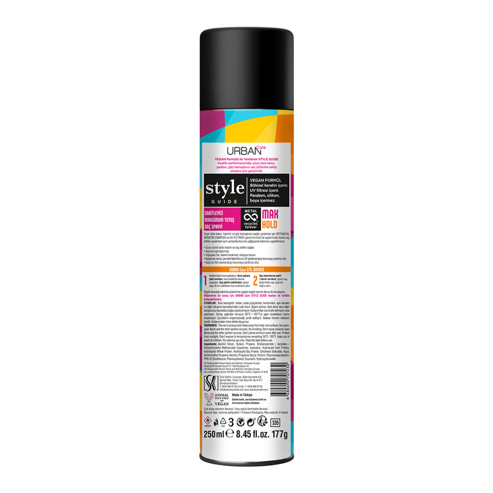Urban Care Style Guide Max Hold Hair Spray 250 Ml - Görsel 2