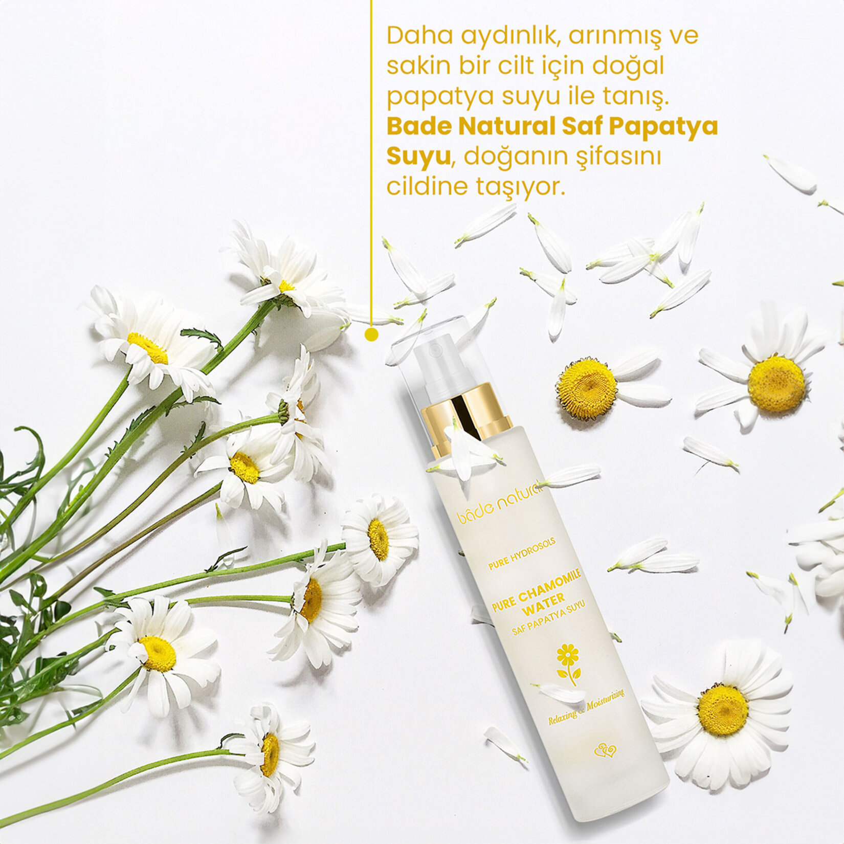 Bade Natural Papatya Suyu Saç ve Yüz Toniği 100Ml - Görsel 3