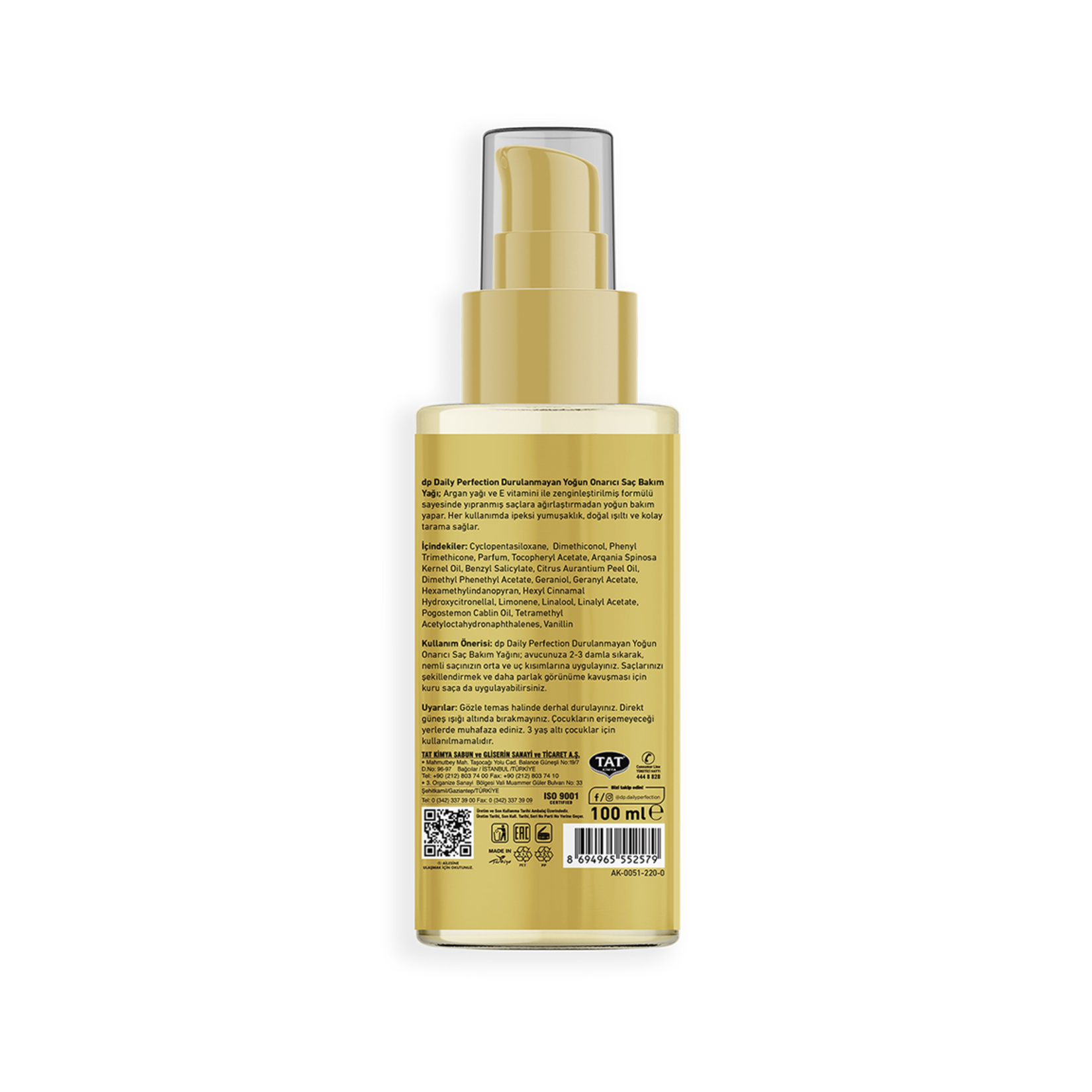 Dp Daily Perfection Argan Yağlı Saç Bakım Yağı 100 Ml - Görsel 2