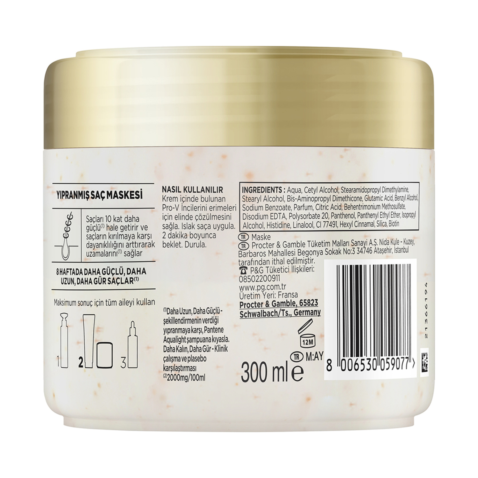Pantene Grow Dökülme Karşıtı Saç Maskesi 300 Ml - Görsel 2