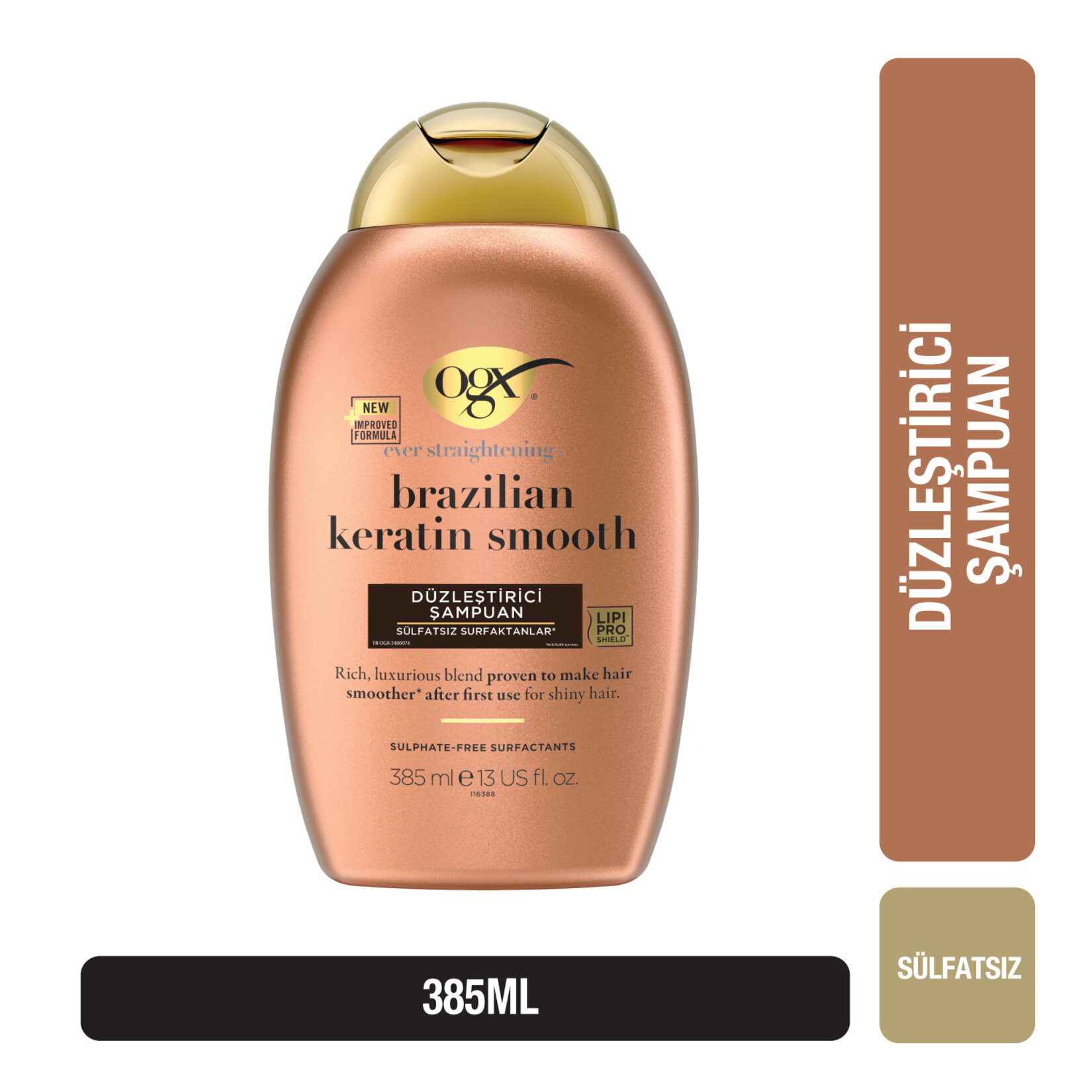 OGX Düzleştirici Brazilian Keratin Smooth Şampuan 385 Ml - Görsel 2