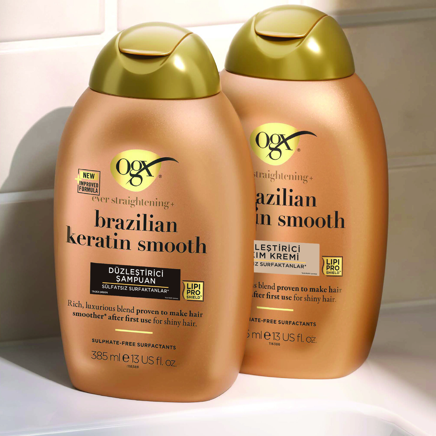 OGX Düzleştirici Brazilian Keratin Smooth Şampuan 385 Ml - Görsel 5
