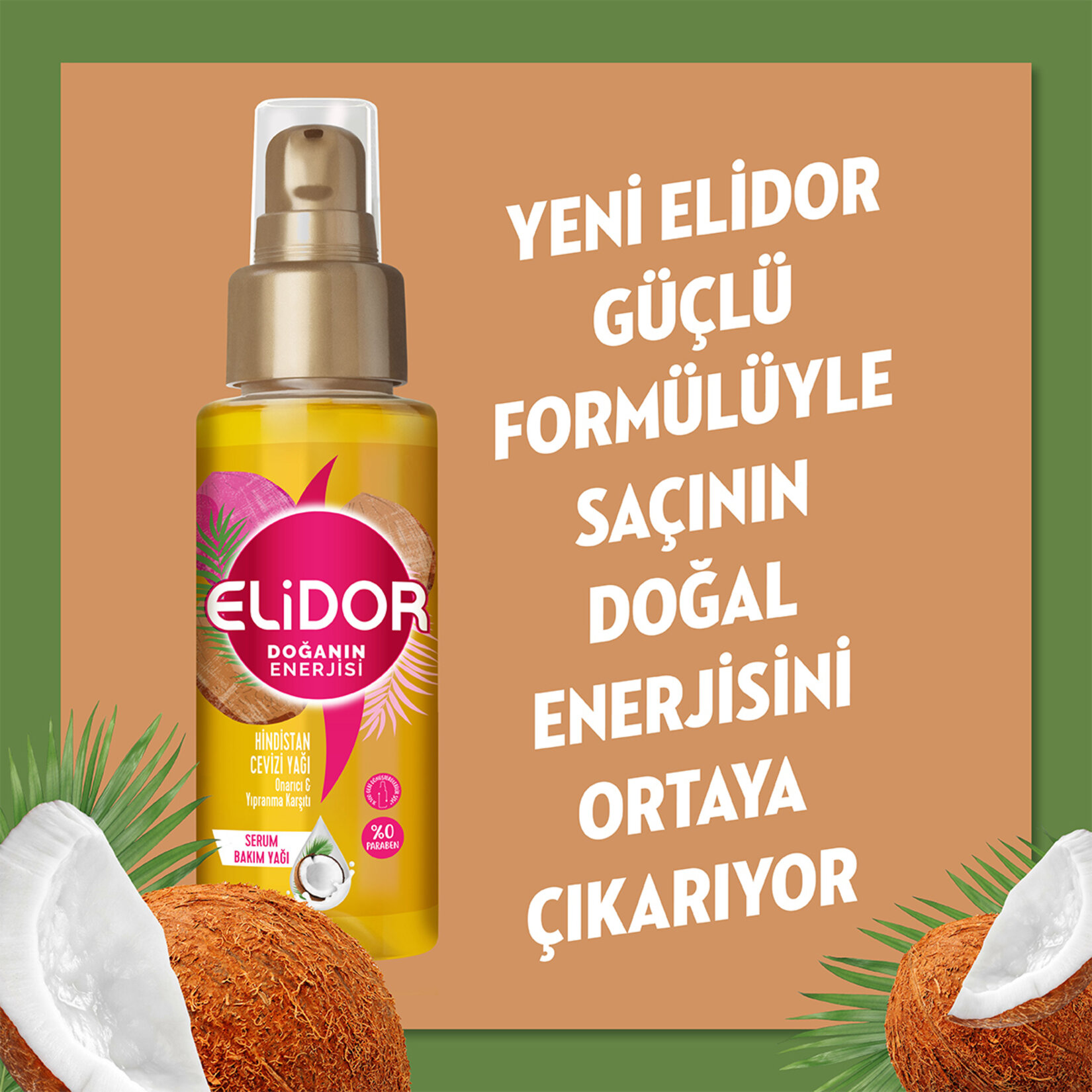 Elidor Serum Saç Bakım Yağı Hindistan Cevizi Yağı 80 ml - Görsel 3