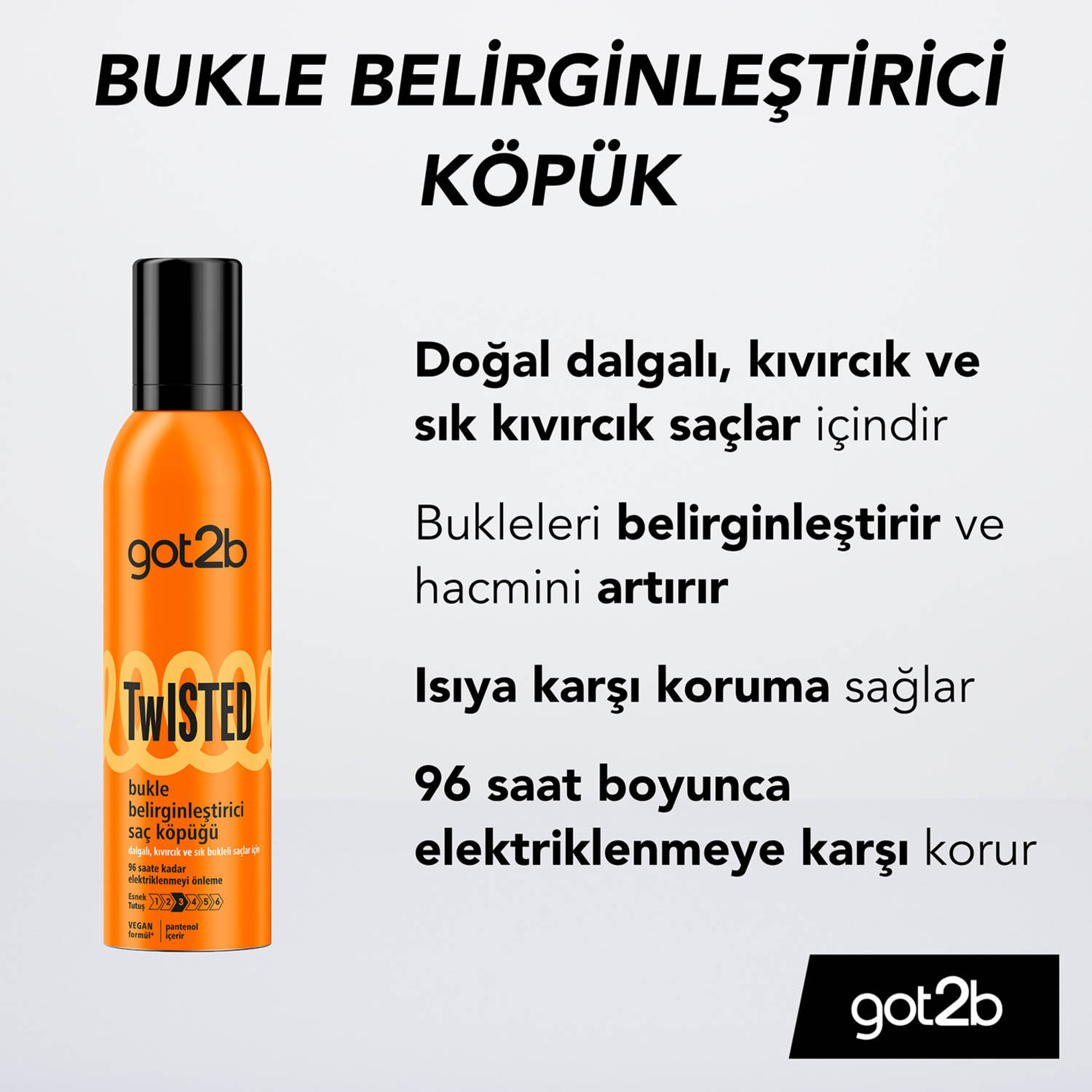 Got2b Twisted Bukle Belirginleşen Saç Köpüğü 250 Ml - Görsel 2