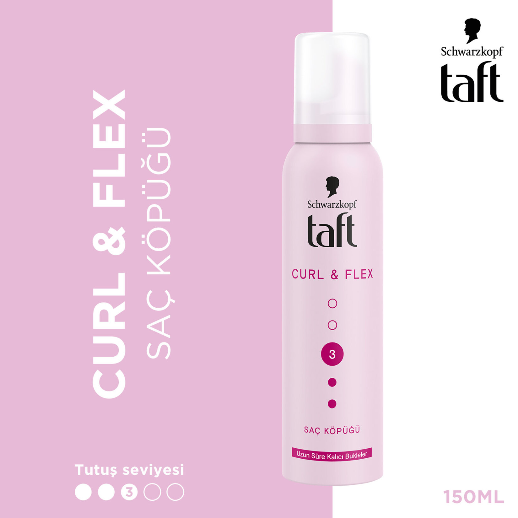 Taft Saç Köpüğü Curl & Flex  150 Ml - Görsel 2