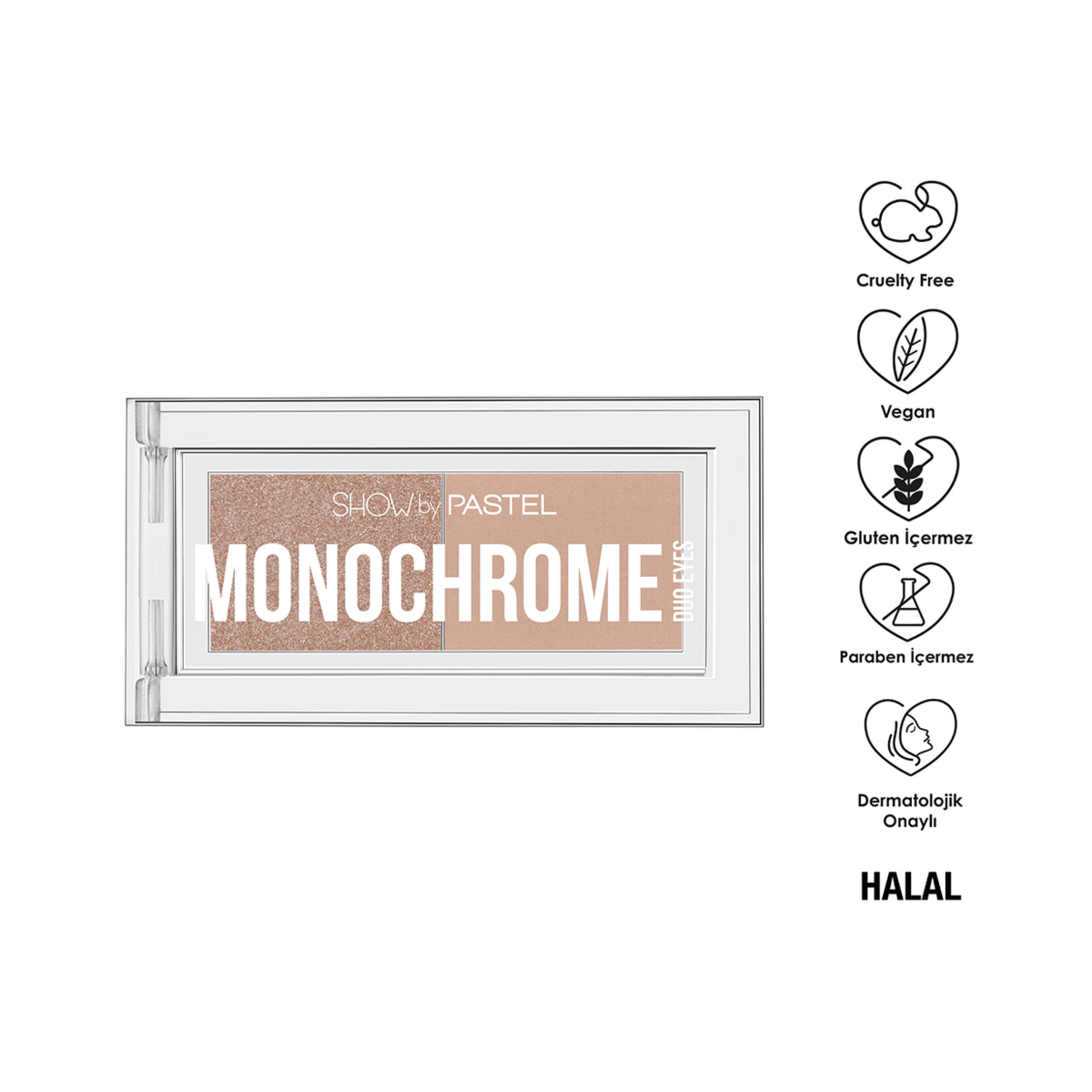 Show By Pastel Monochrome Duo Eyes - İkili Far Paleti 21 Natural Beauty - Görsel 3