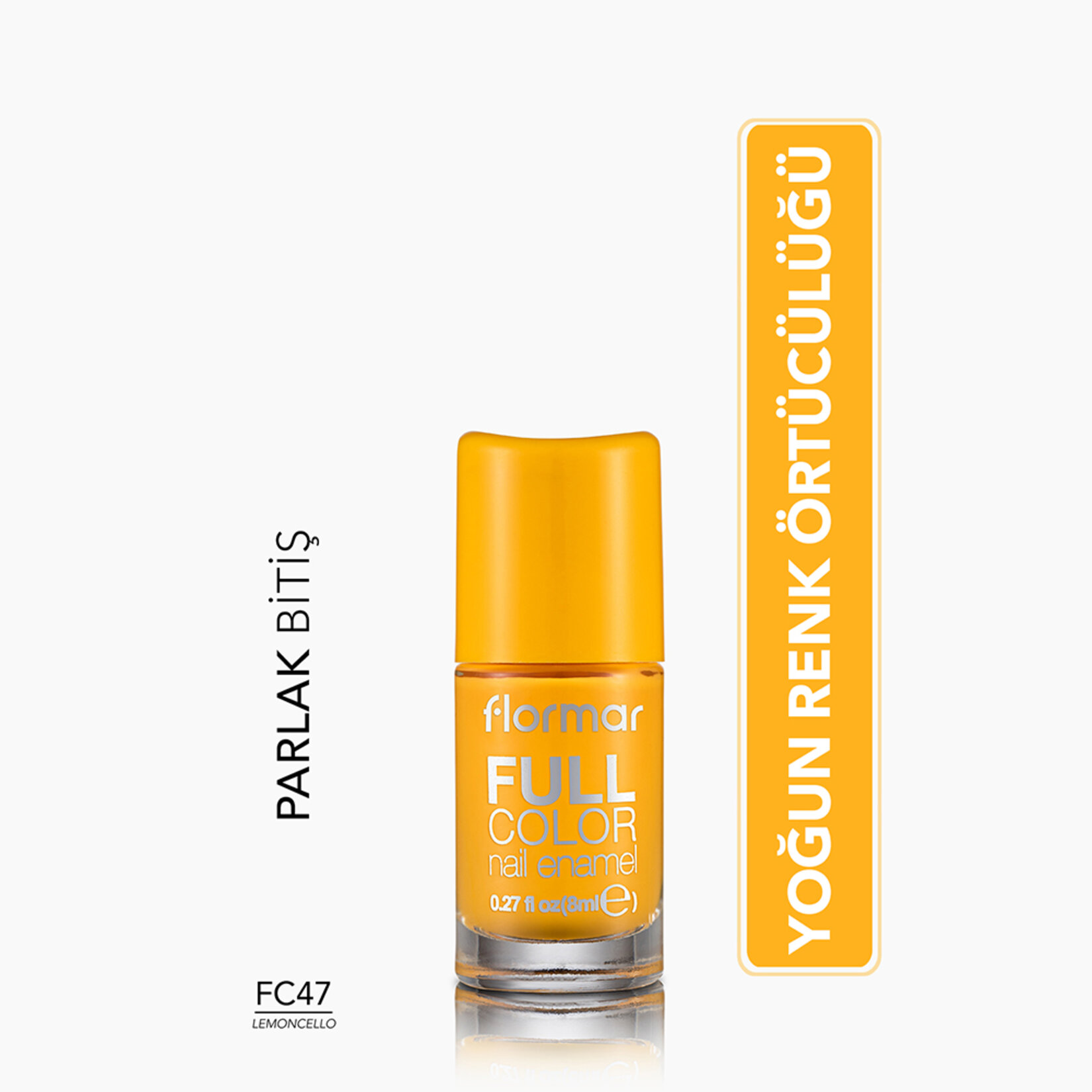 Flormar Full Color Yoğun Renk Veren İnce Yapılı Oje - FC47 Lemoncello - Görsel 2