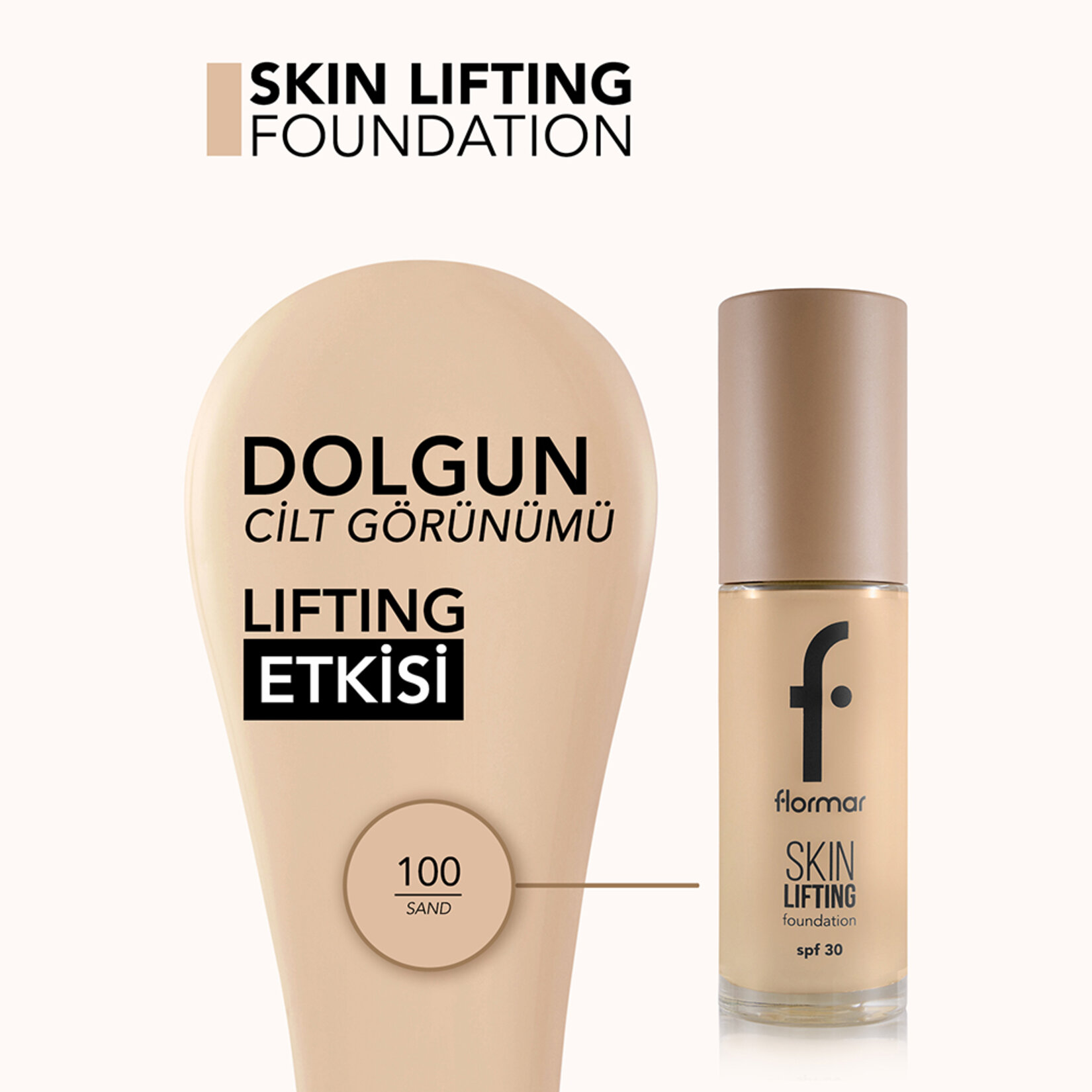 Flormar Skin Lifting Fondöten - 100 - Görsel 4