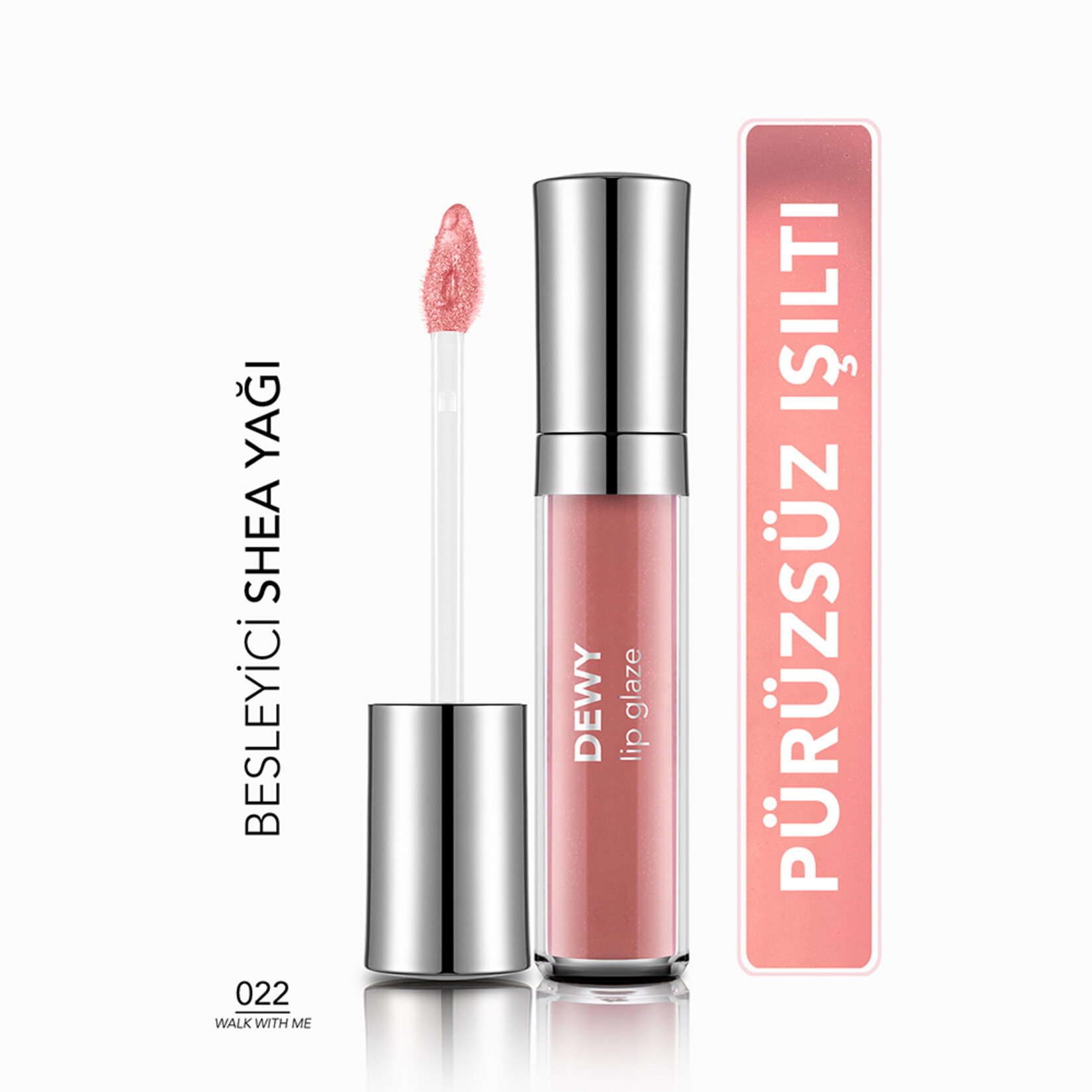 Flormar Dewy Lip Glaze Yoğun Nem Veren Dudak Parlatıcısı - 022 Walk With Me - Görsel 2