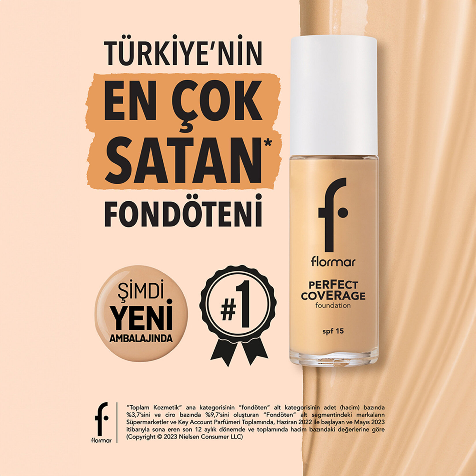 Flormar Perfect Coverage Yoğun Kapatıcı Parlak Fondöten - 130 Light Beige - Görsel 5