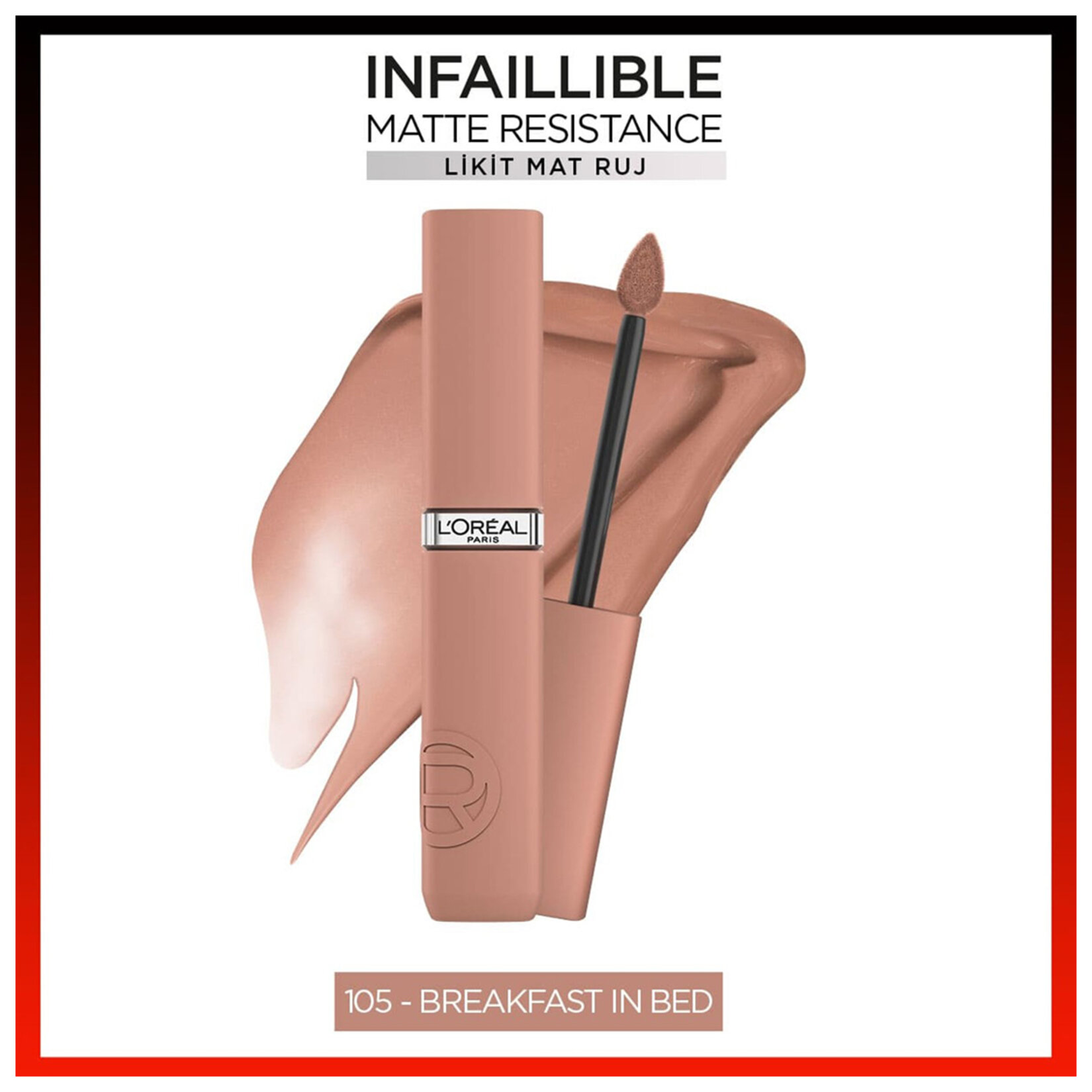 L'Oréal Paris Matte Resistance Likit Mat Ruj 105 Breakfast - Görsel 2