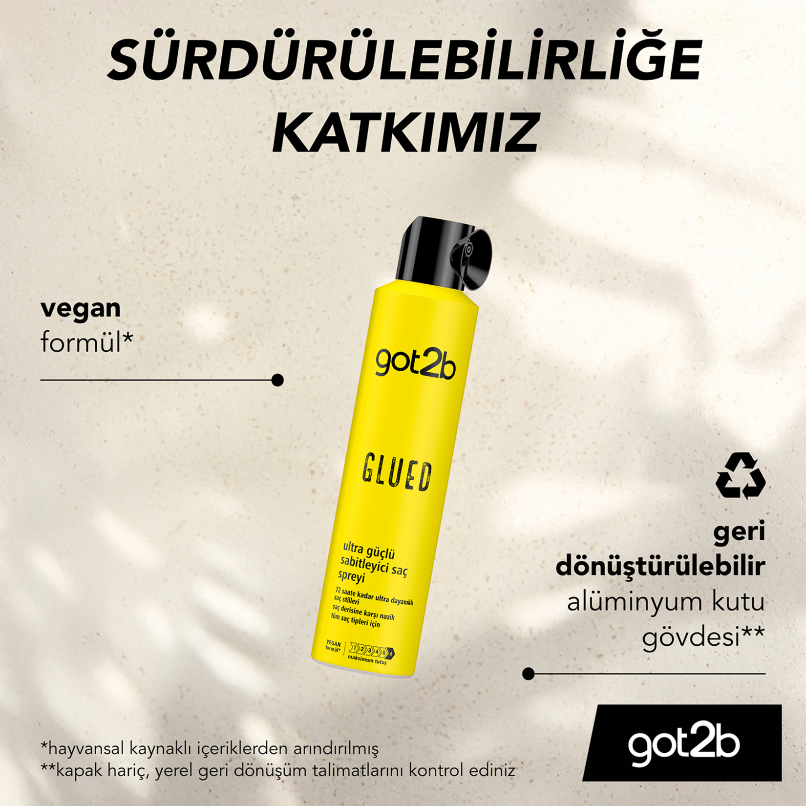 Got2b Glued Ultra Güçlü Sabitleyici Saç Spreyi 300 Ml - Görsel 3