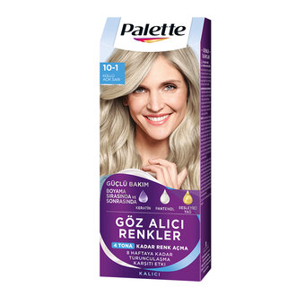 Palette Göz Alıcı Renkler 10-1 Küllü Açık Sarı Renk Açıcı Saç Boyası 110 Ml