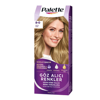 Palette Göz Alıcı Renkler 8-0 Koyu Sarı Saç Boyası 110 Ml