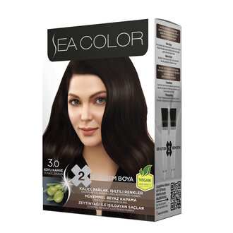 Sea Color Saç Boyası Seti 3.0 Koyu Kahve 185 Ml
