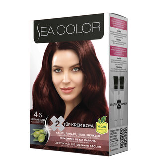 Sea Color Saç Boyası Seti 4.6 Kestane Kızılı 185 Ml