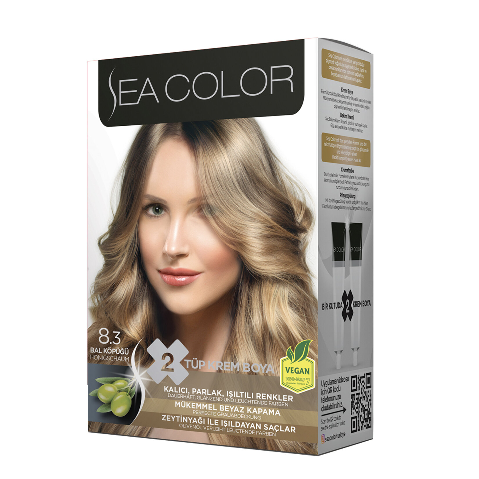 Sea Color Saç Boya Seti 8.3 Bal Köpüğü 185 Ml