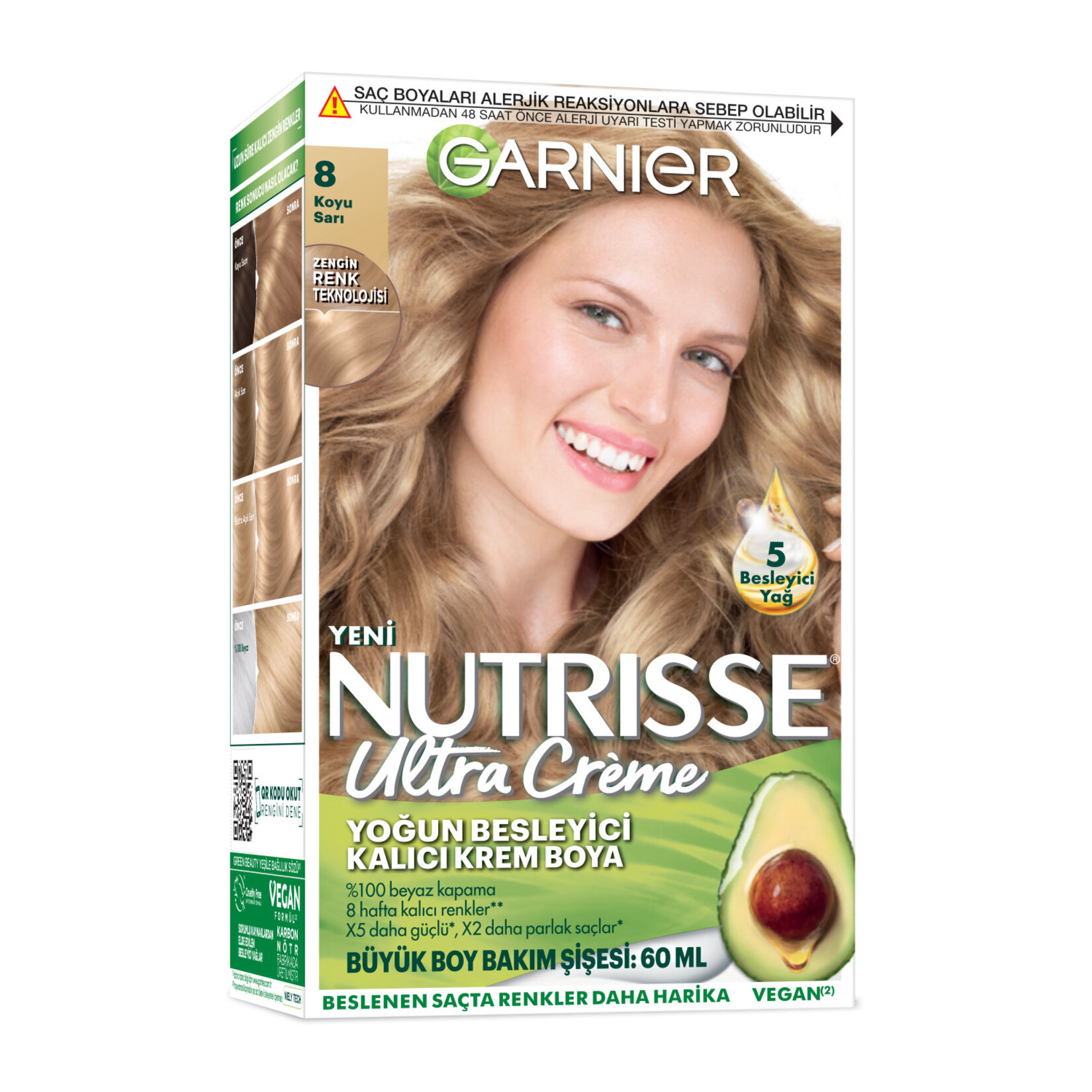Garnier Nutrisse Ultra Creme Saç Boya.8 Koyu Sarı  160 Ml - Görsel 1