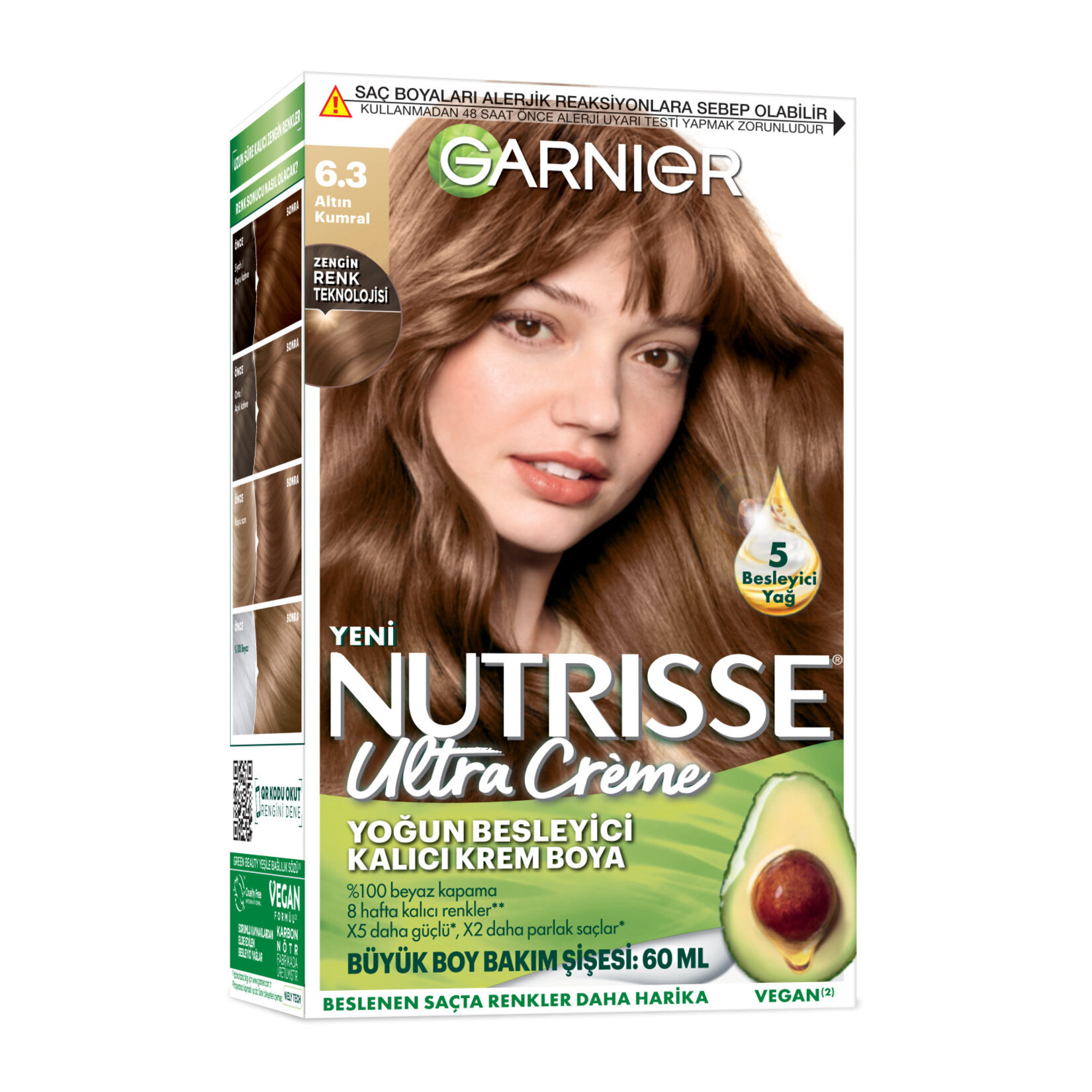 Garnier Nutrisse Ultra Saç Boyası 6.3 Altın Kumral  160 Ml