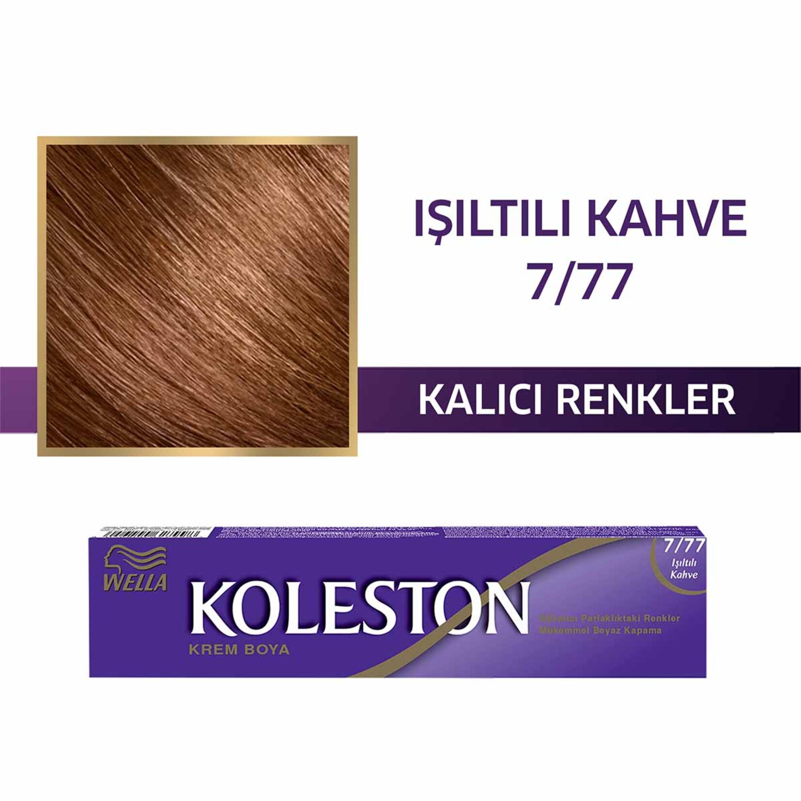 Wella Koleston Single Tüp Boya 7/77 Işıltılı Kahve - Görsel 2
