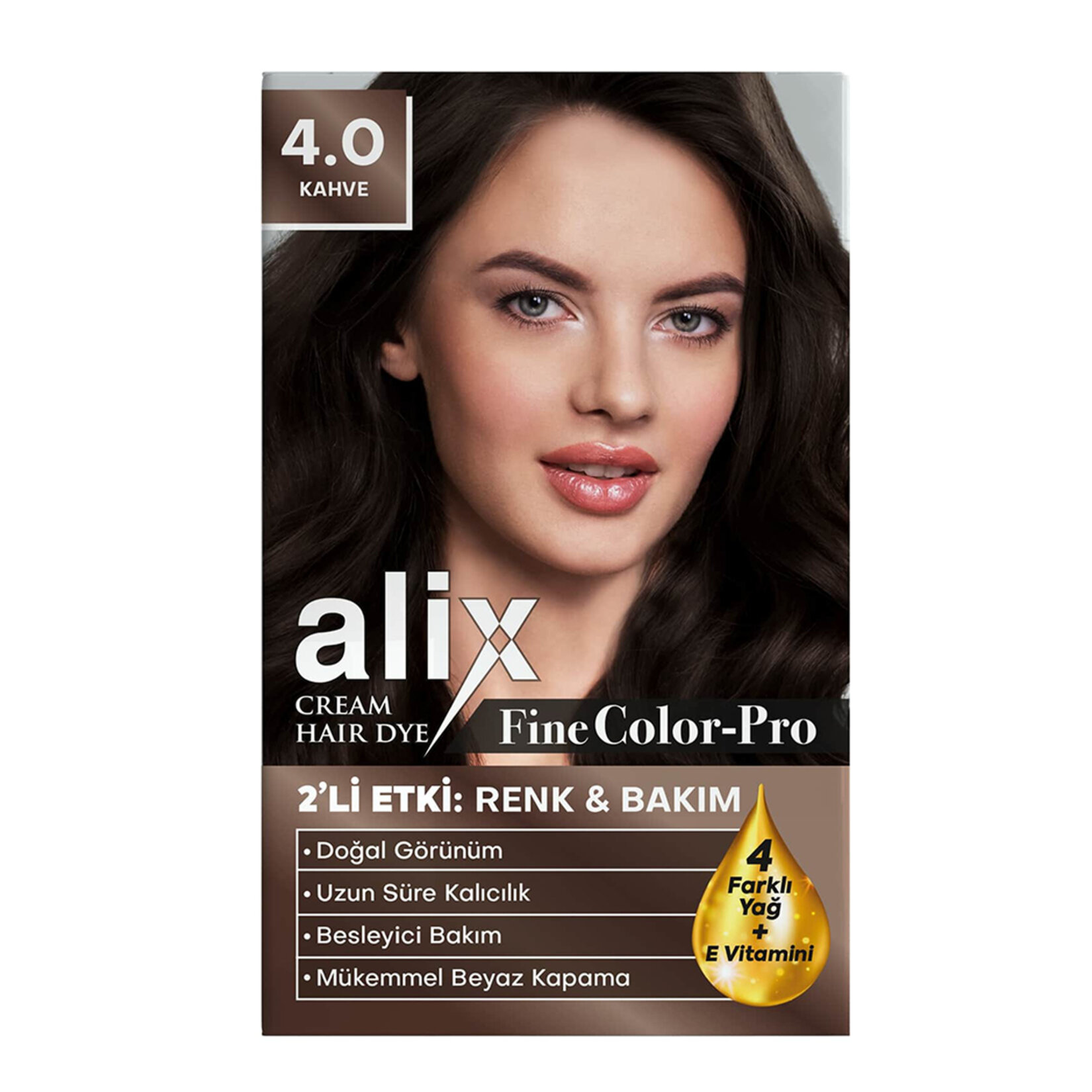 Alix Saç Boyası Kiti 4.0 Kahve 135 Ml