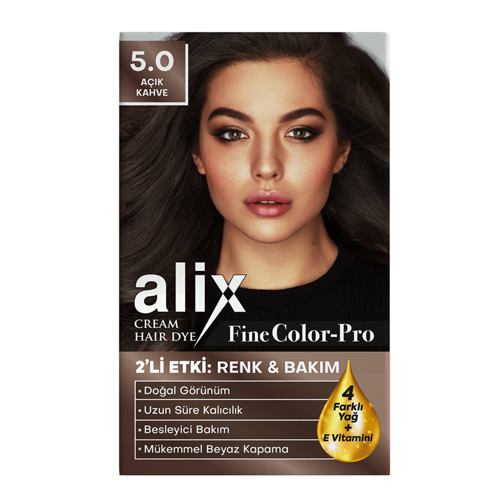 Alix Saç Boyası Kiti 5.0 Açık Kahve 135 Ml