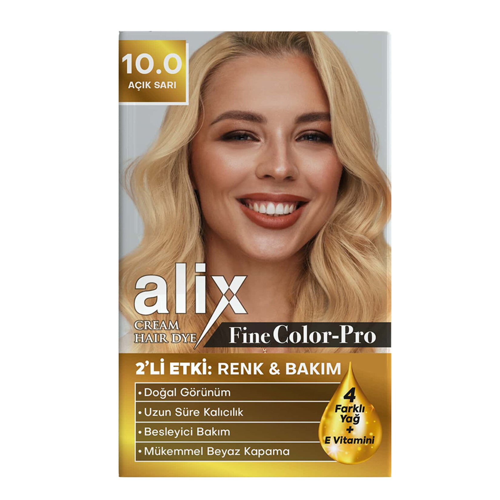 Alix Saç Boyası Kiti 10.0 Açık Sarı 135 Ml
