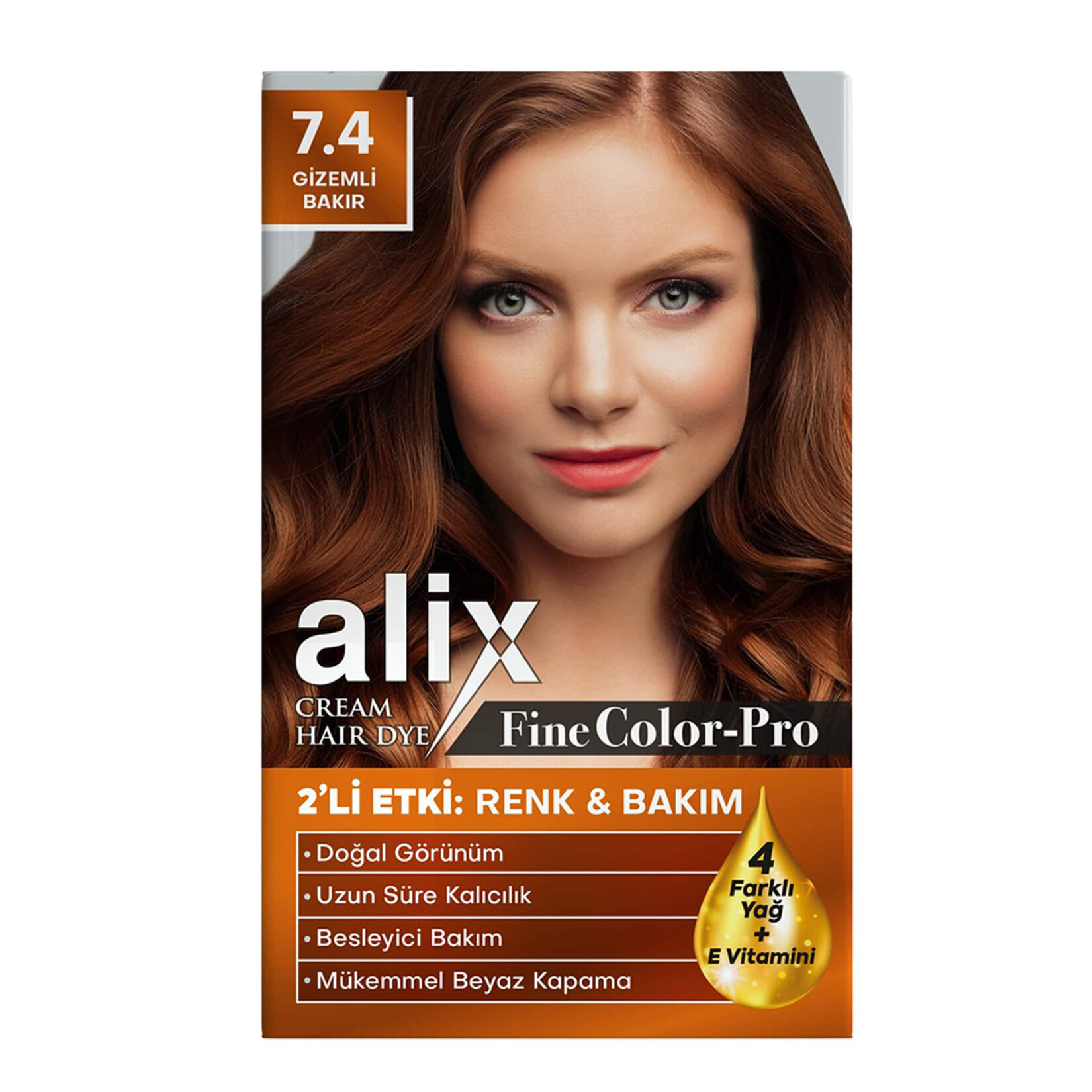 Alix Saç Boyası Kiti 7.4 Gizemli Bakır 135 Ml