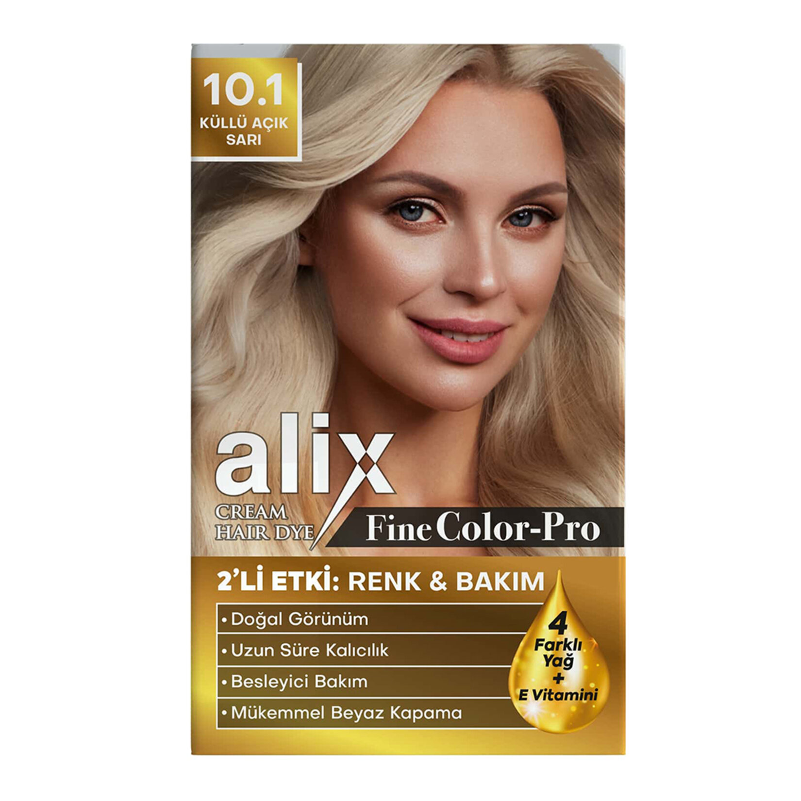 Alix Saç Boyası Kiti 10.1 Küllü Açık Sarı 135 Ml