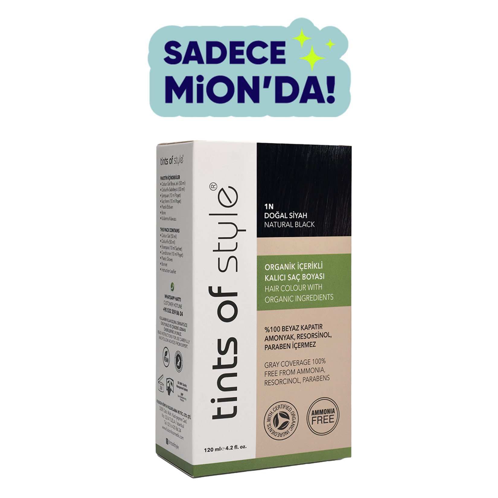 Tints Of Style 1N Doğal Siyah Saç Boyası 120 Ml