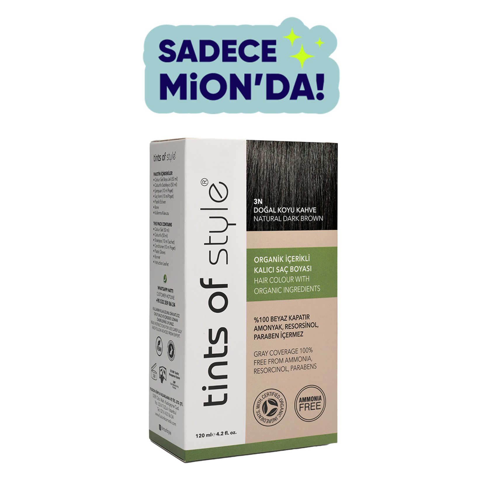 Tints Of Style 3N Doğal Koyu Kahve Saç Boyası 120 Ml