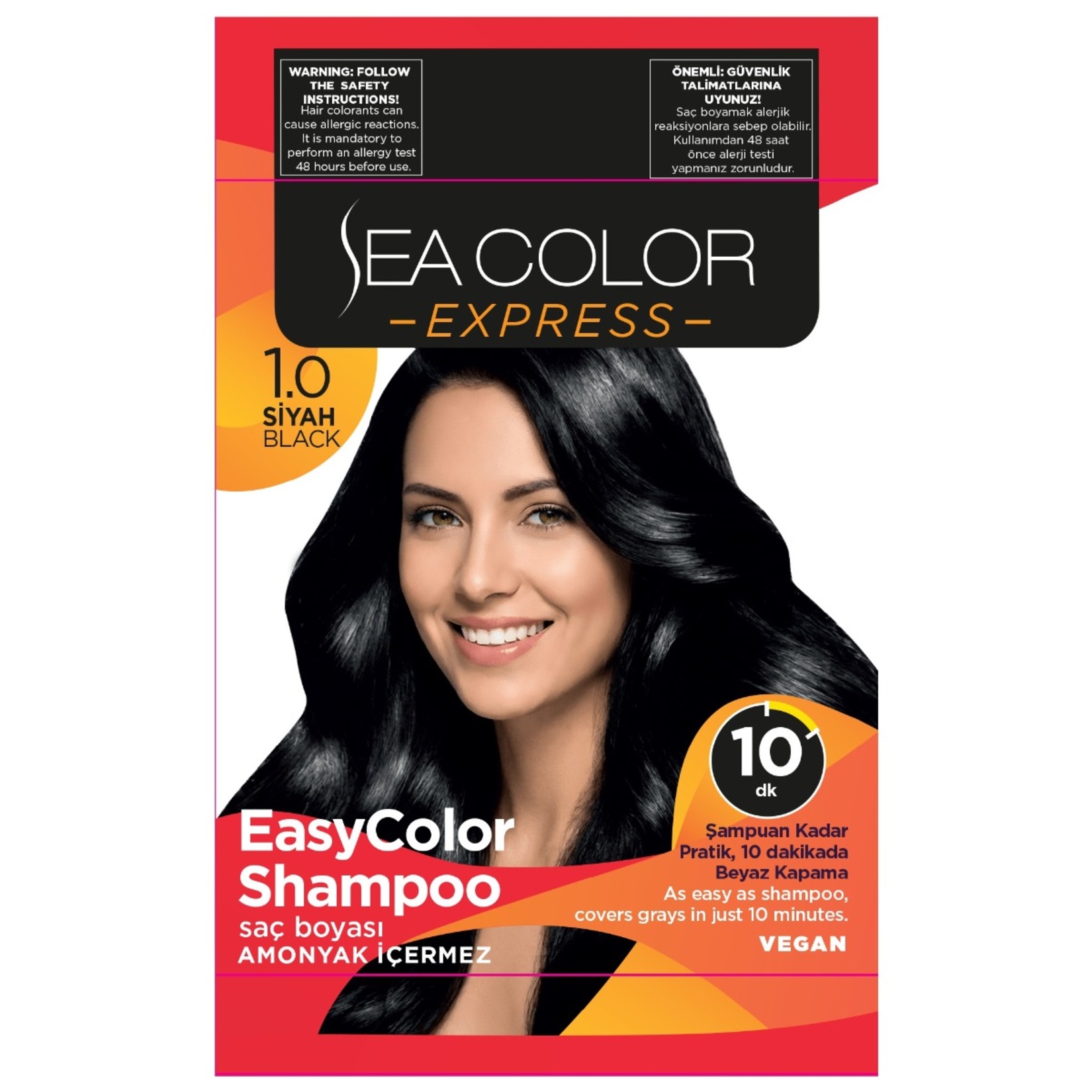 Sea Color Express Şampuan Boya 1.0 Siyah 60 Ml