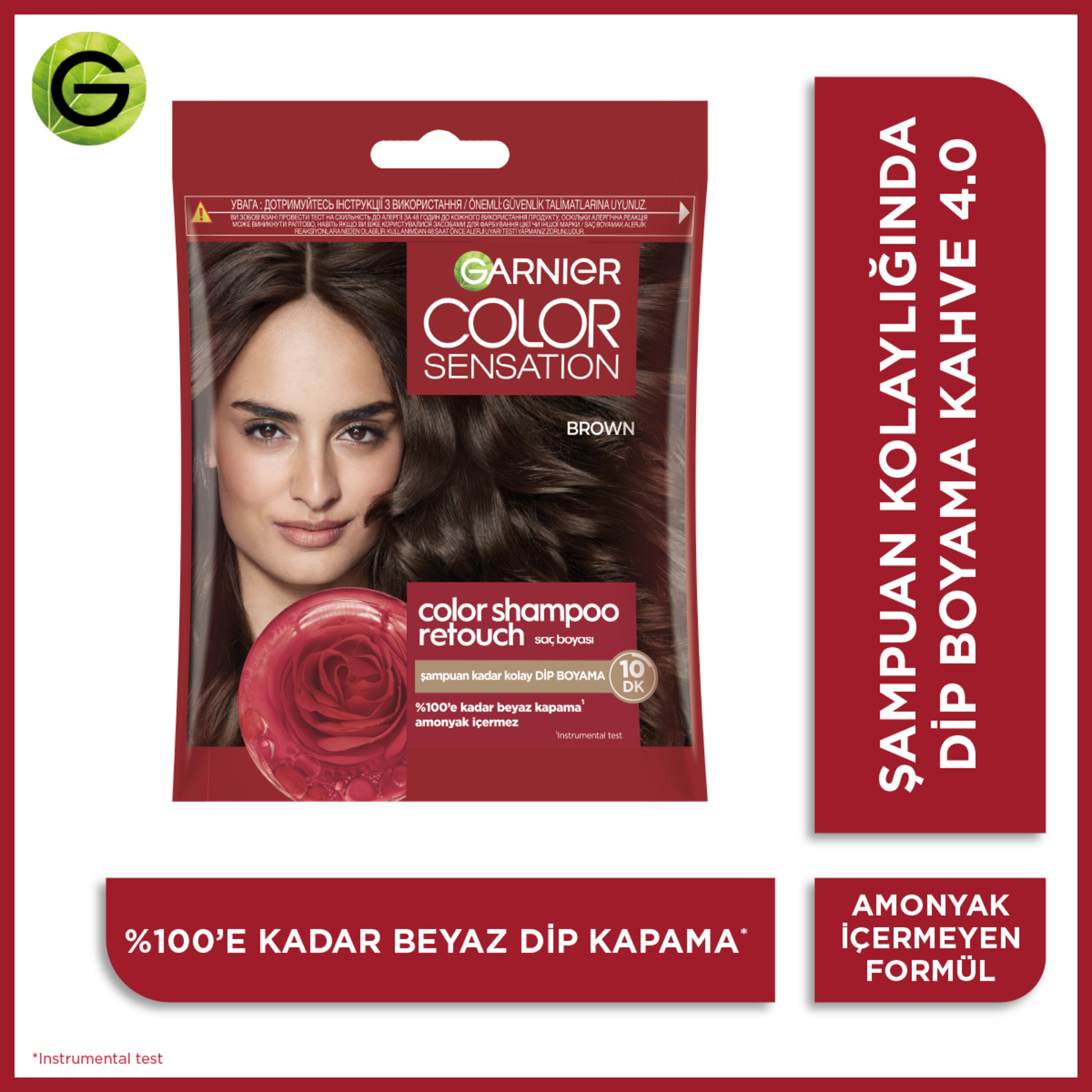 Garnier Color Shampoo Retouch Şampuan Kolaylığında Dip Boyası, Kahve 4.0 40 Ml - Görsel 3