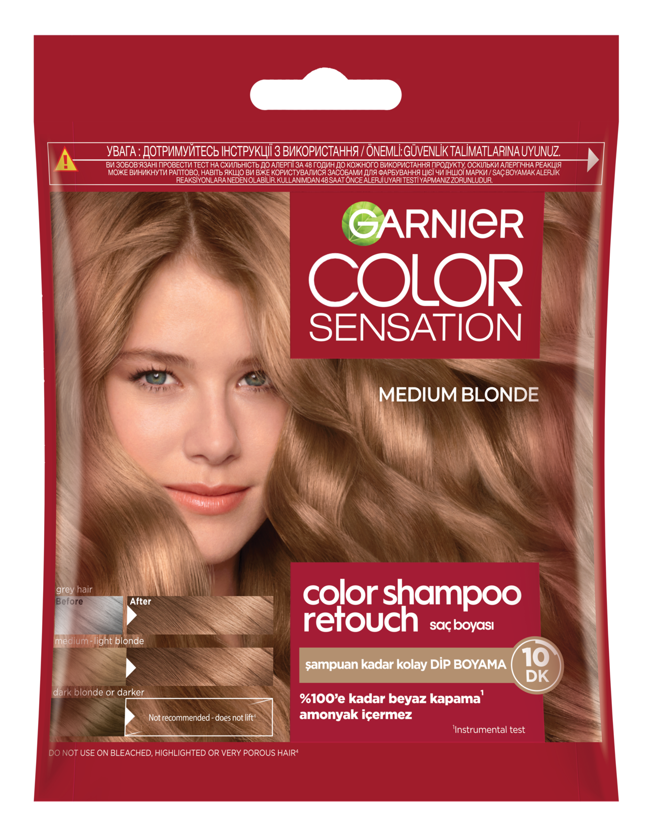 Garnier Color Shampoo Retouch Şampuan Kolaylığında Dip Boyası, Sarı 7.0 40 Ml - Görsel 1