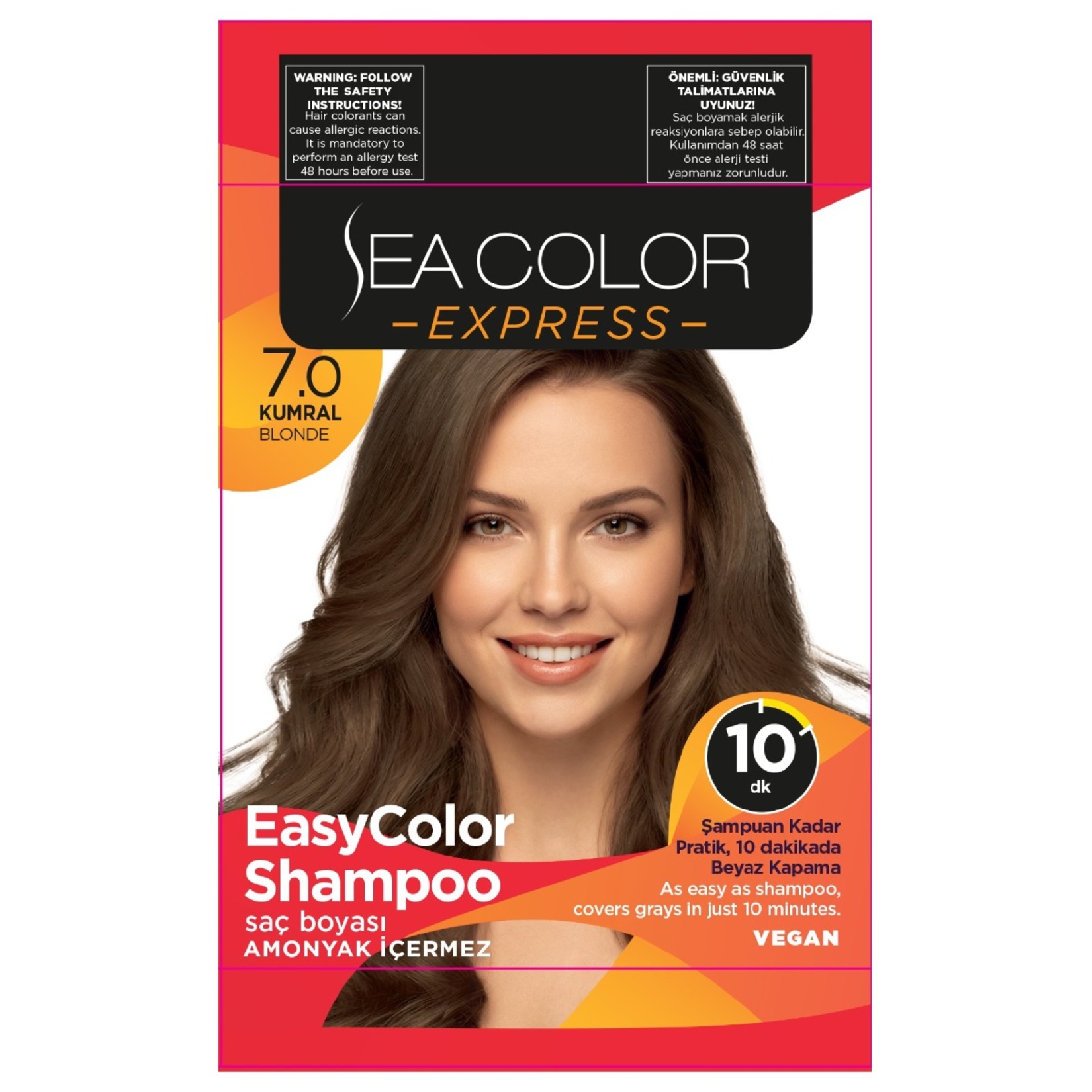Sea Color Express Şampuan Boya 7.0 Kumral 60 Ml