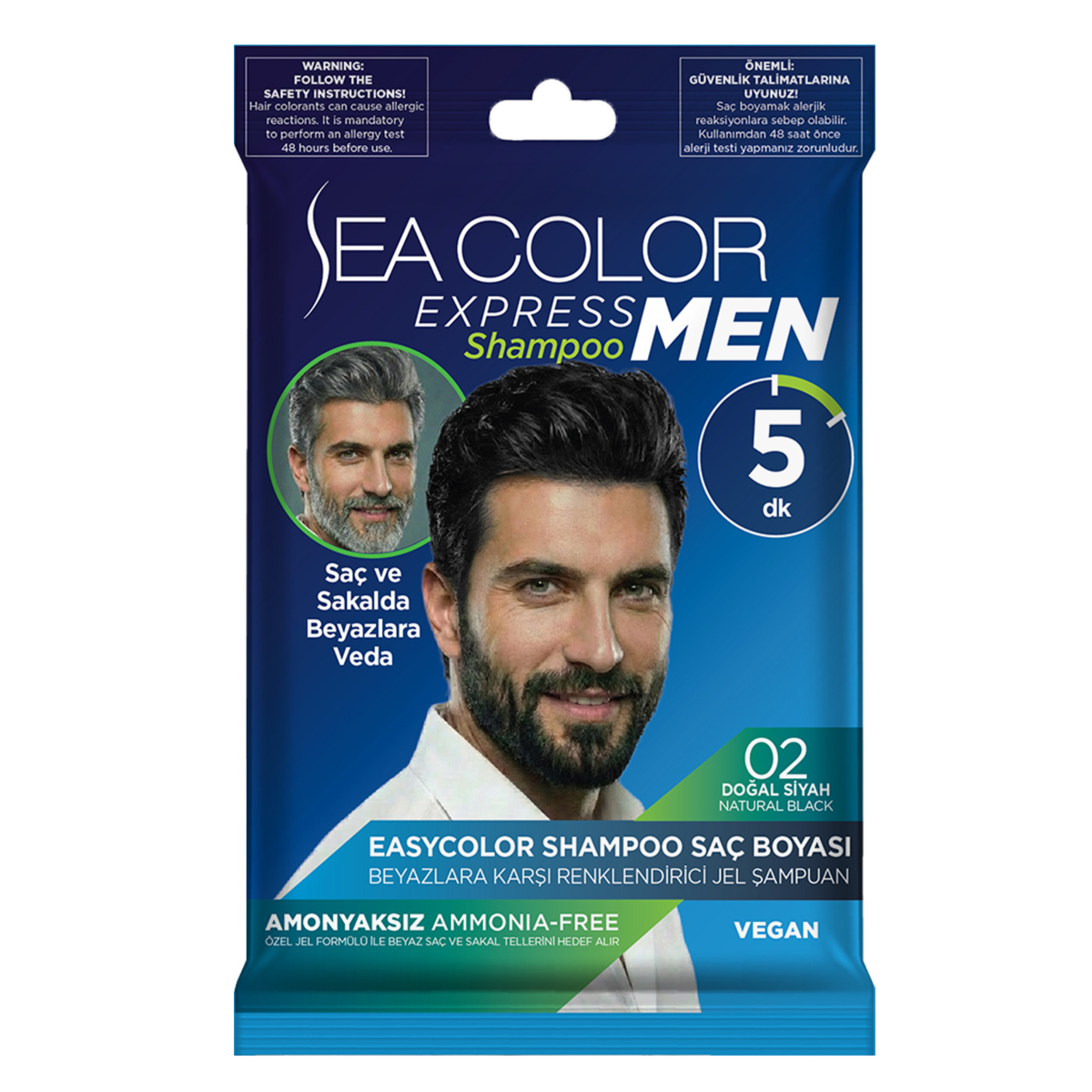 Sea Color Express Men 02 Doğal Siyah 60 Ml