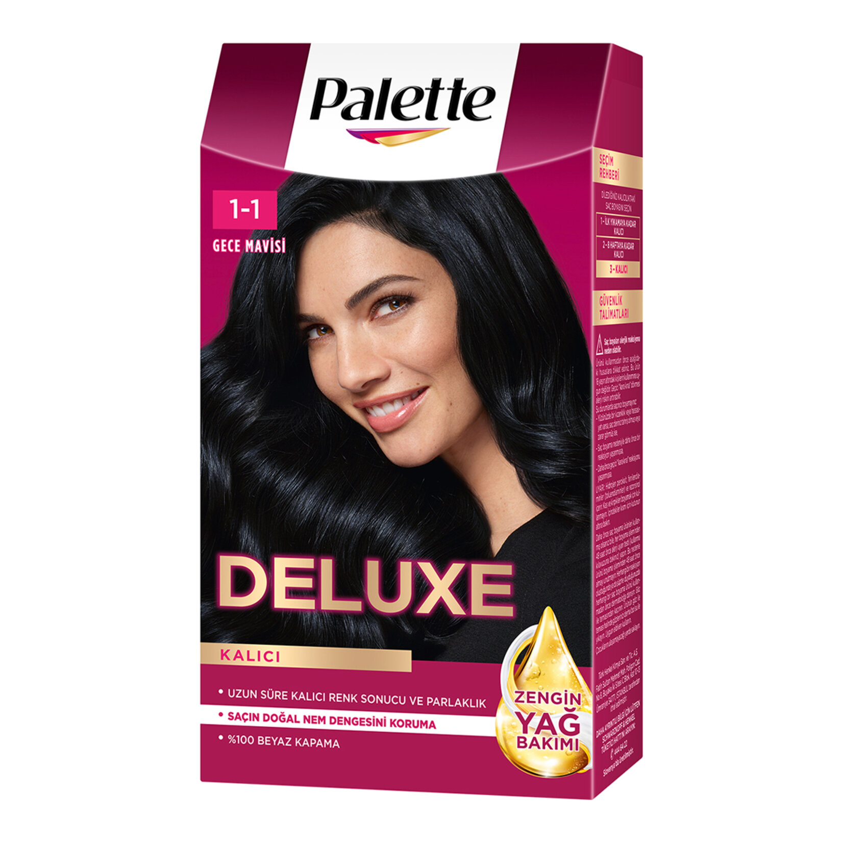 Palette Deluxe 1-1 Gece Mavisi Saç Boyası 115 Ml - Görsel 1