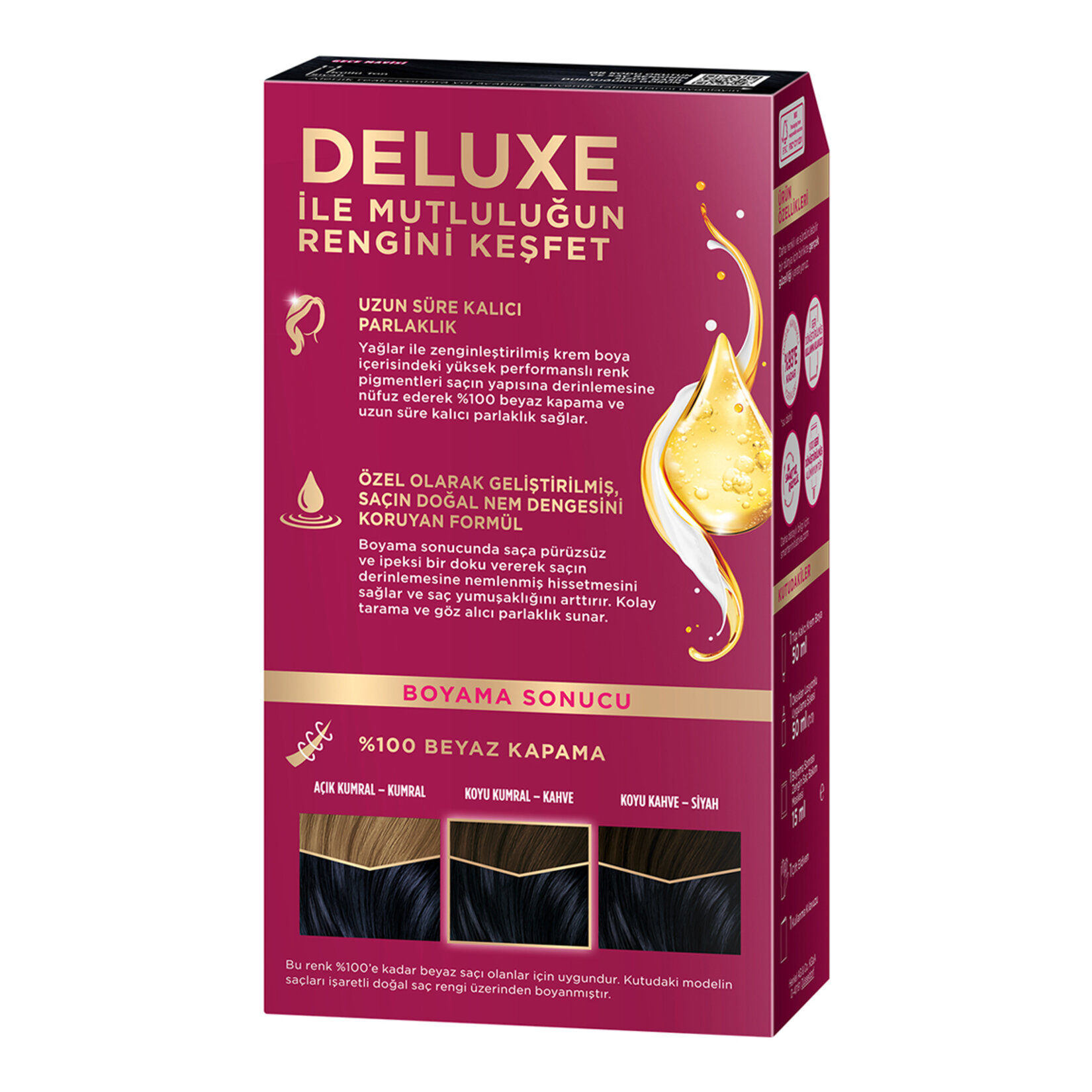 Palette Deluxe 1-1 Gece Mavisi Saç Boyası 115 Ml - Görsel 2
