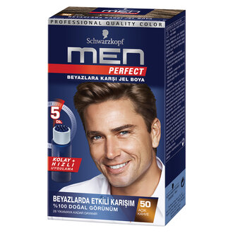 Men Perfect 50 Açık Kahve Erkek Saç Boyası 80 Ml