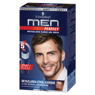 Men Perfect 70 Koyu Kahve Erkek Saç Boyası 80 Ml