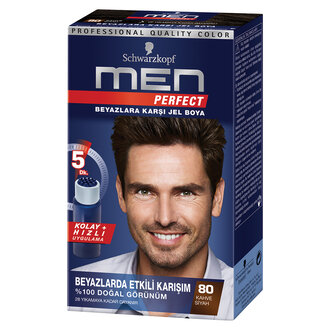 Men Perfect 80 Kahve Siyah Erkek Saç Boyası 80 Ml