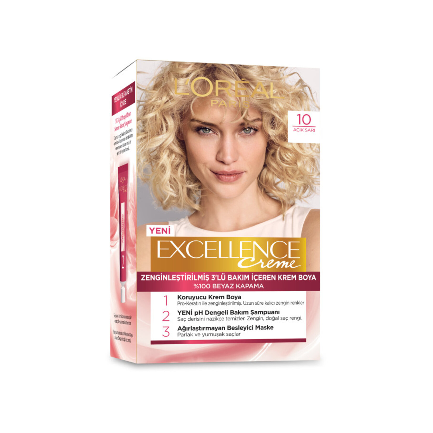 Excellence Creme  10 Açık Sarı Saç Boyası 192 Ml - Görsel 1