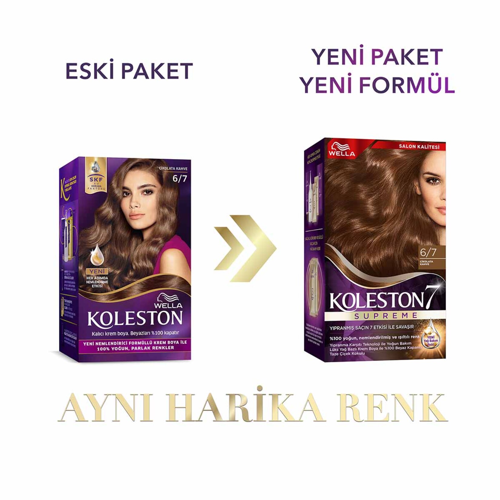 Koleston Supreme Saç Boyası 6/7 Çikolata Kahve 135 Ml - Görsel 3