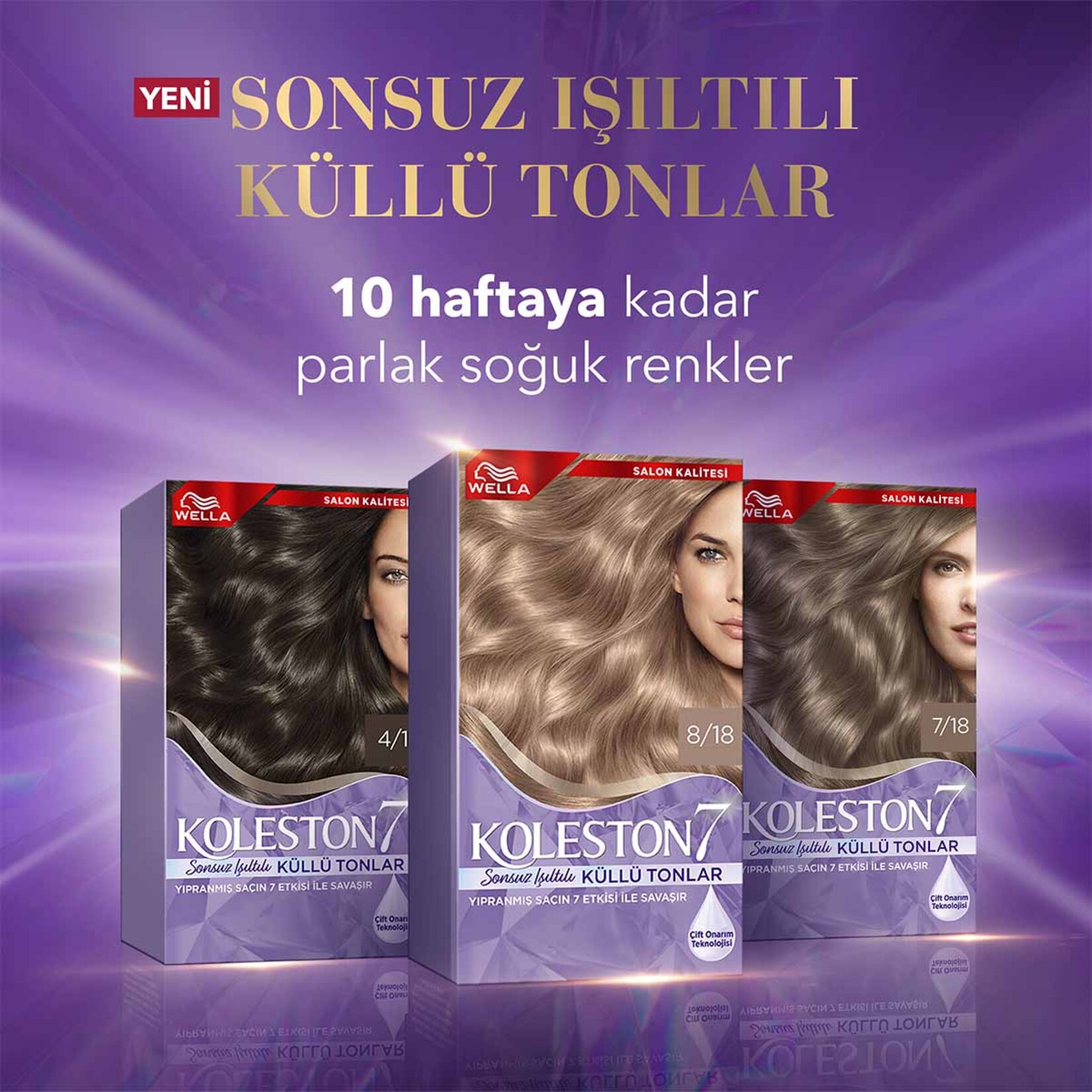 Koleston Supreme Sonsuz Işıltılı Küllü Tonlar Saç Boyası 7/1 Küllü Kumral 135 Ml - Görsel 5