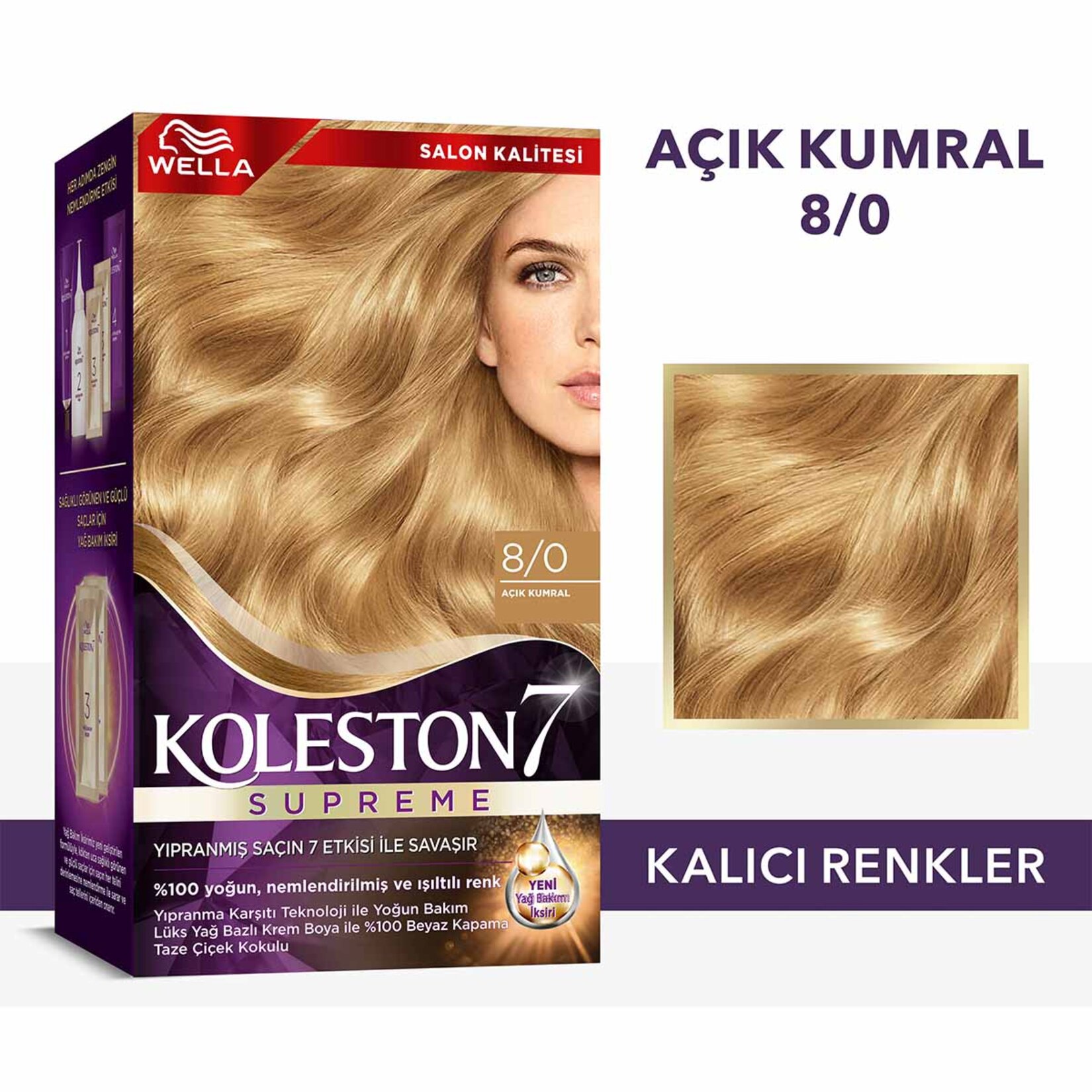 Koleston Supreme Saç Boyası 8/0 Açık Kumral 135 Ml - Görsel 2