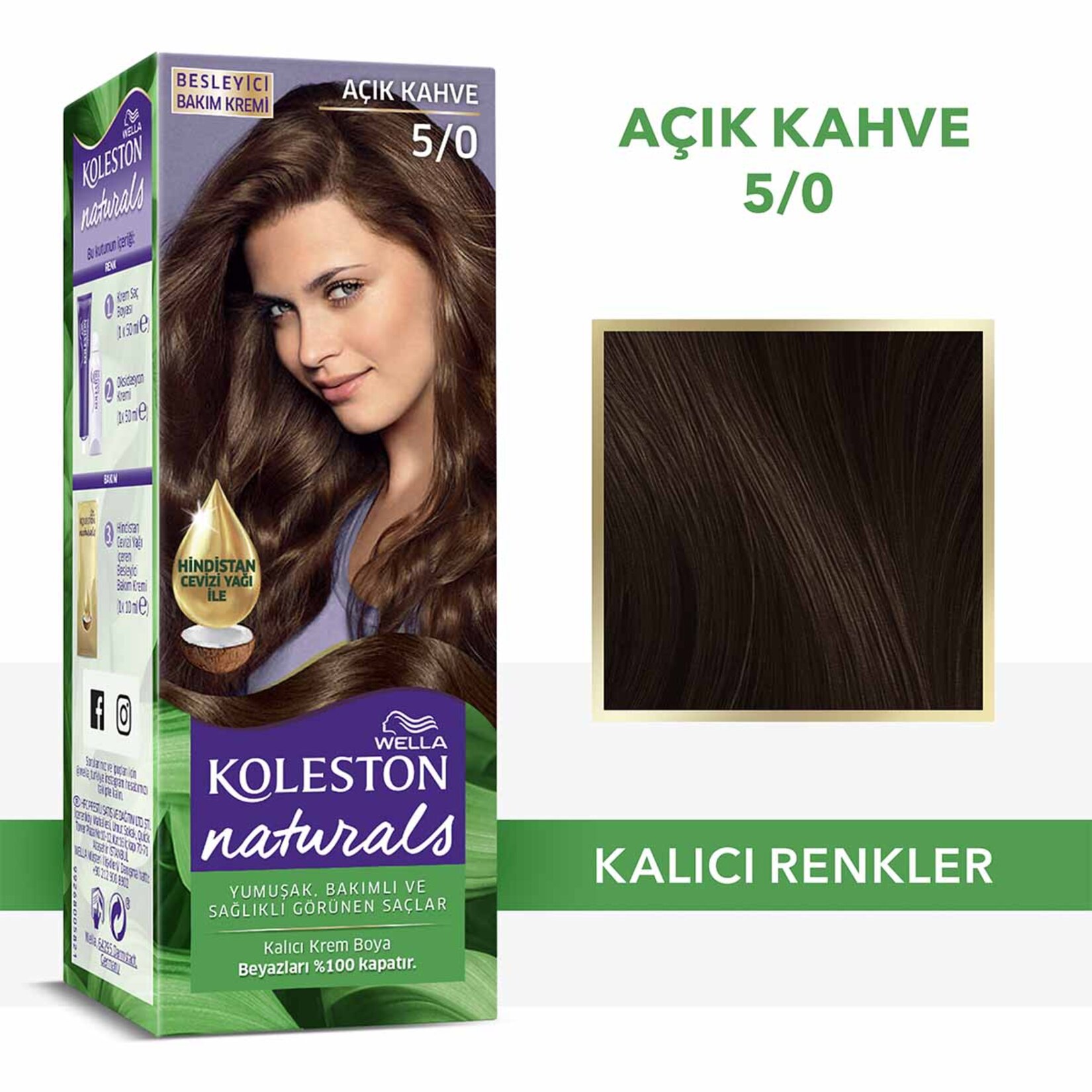 Koleston Naturals Saç Boyası 5/0 Açık Kahve 110 Ml - Görsel 2